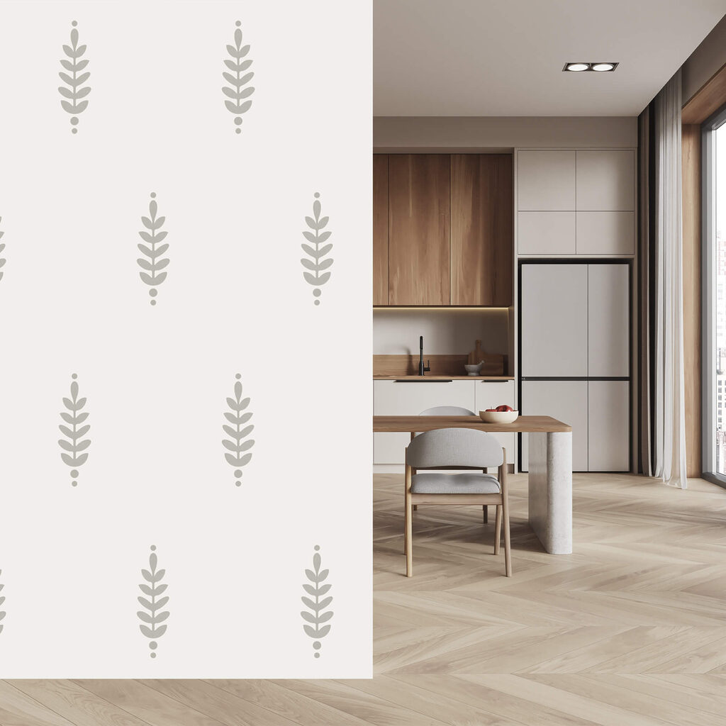 Wzór liści na białym tle