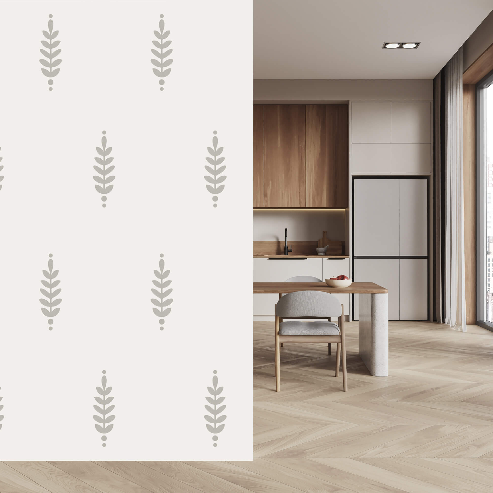 Wzór liści na białym tle